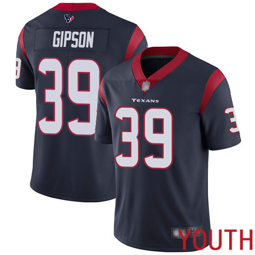 Houston Texans Limited Navy Blue Youth Tashaun Gipson Home Jersey NFL Football #39 Vapor Untouchable->youth nfl jersey->Youth Jersey
